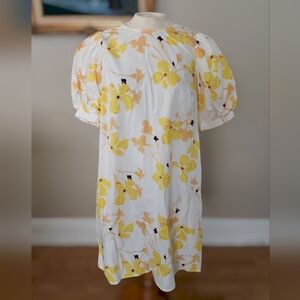 A New Day Yellow Floral Dress Size L